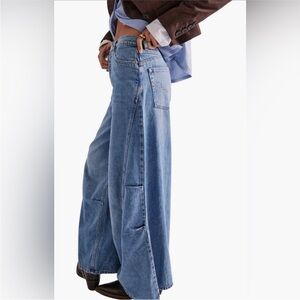 NWT Free People Westward Demi High Rise Barrel Jeans- Who Is She- 27
